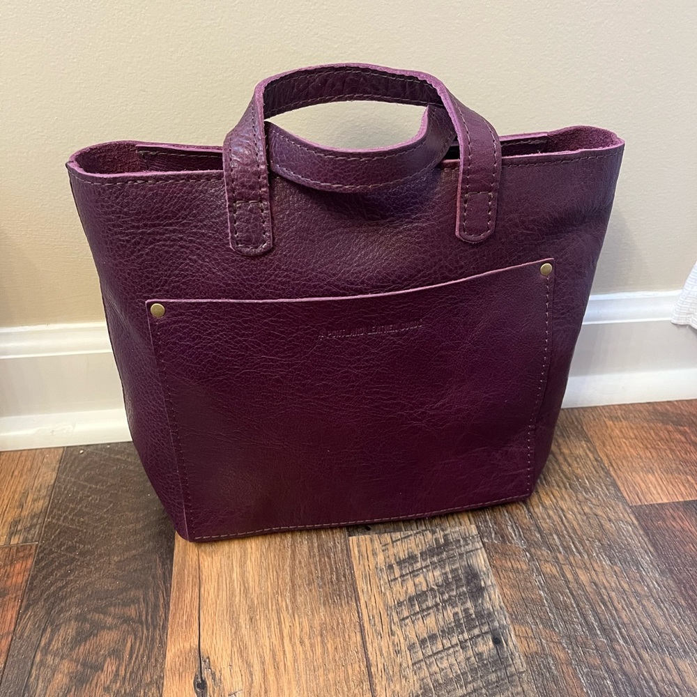 Portland Leather Goods Mini Crossbody plum